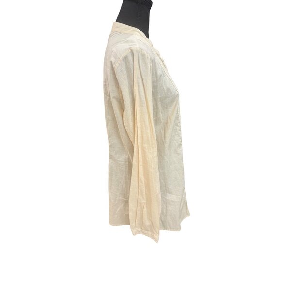 NWT Coldwater Creek Ivory Cottage Peasant Romantic Embroidered Lace Tunic Top L - Picture 4 of 11